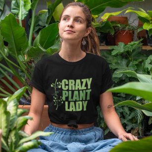植物熱狂する婦人 Tシャツ