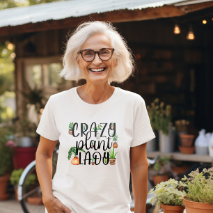 植物熱狂する婦人 Tシャツ