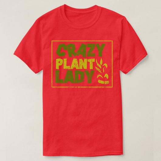 植物熱狂する植物レディ2 Tシャツ (デザイン正面)