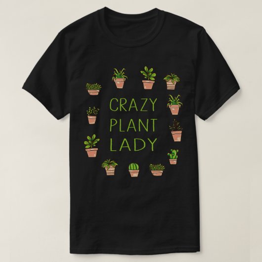植物熱狂する植物レディ4 Tシャツ (デザイン正面)