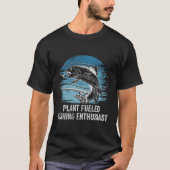 植物燃料魚釣り愛好家ライフスタイル狩り Tシャツ (正面)