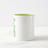 植物生物学を応援してる！かわいいサボテン ツートーンマグカップ (中央)