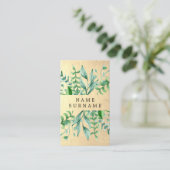 植物用水彩金ゴールド縦型名刺 名刺 (スタンド正面)