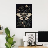植物画の蛾 アートプリント、ヴィンテージの蝶 ポスター (ホームオフィス)