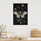 植物画の蛾 アートプリント、ヴィンテージの蝶 ポスター (キッチン)