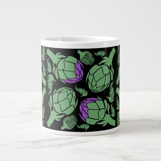 植物画アーティチョークインテリア雑貨 ジャンボコーヒーマグカップ (正面)
