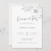 植物画ウェディングパーティ招待状 招待状 (正面)