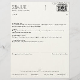 植物画カメラマン撮影契約書 – 2ページ目 レターヘッド