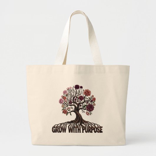 植物画キャンバストート ラージトートバッグ (正面)
