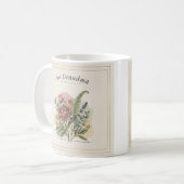 植物画ボタニカルおばあちゃんギフト コーヒーマグカップ (正面左)