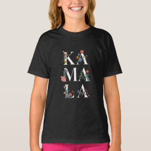 植物画調 カマラ・ハリス 投票 2024 花柄 投票者 Tシャツ
