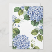 植物画風ブルーアジサイの花嫁スタイル 招待状 (裏面)