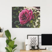 植物画 ローズプリント 壁掛けアート ポスター (ホームオフィス)