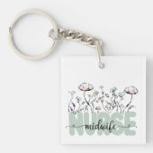 植物療法専門の看護師・助産師 キーホルダー (正面)