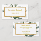 植物白エレガント名刺 名刺 (正面/裏面)