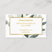 植物白エレガント名刺 名刺 (裏面)