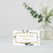 植物白エレガント名刺 名刺 (スタンド正面)