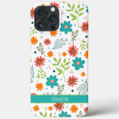 植物白モダンフローラガーリー名 Case-Mate iPhoneケース (裏面)