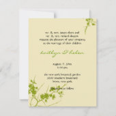 植物的なグリーンがかったゲイ・レズビアン結婚式の招待状 招待状 (正面)