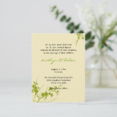 植物的なグリーンがかったゲイ・レズビアン結婚式の招待状 招待状 (スタンド正面)