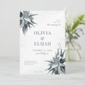 植物的な優雅な青 招待状 (スタンド正面)