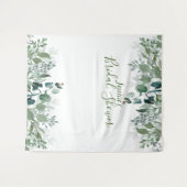 植物的な ブライダルシャワーが 現代のグリーンを残す タペストリー (正面(横))