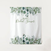 植物的な ブライダルシャワーが 現代のグリーンを残す タペストリー (正面)