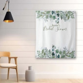植物的な ブライダルシャワーが 現代のグリーンを残す タペストリー