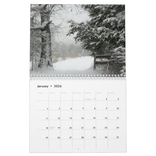 植物相および動物群2013年 カレンダー (1月 2026)