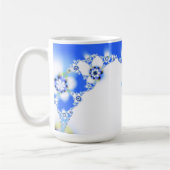 植物相のフラクタルの抽象芸術の名前の文字 コーヒーマグカップ (左)