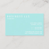 植物相のヤシの木の冗談 名刺 (裏面)