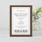 植物相の蜂のブライダルシャワーの招待状 招待状 (スタンド正面)