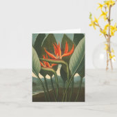 植物相の「女王(極楽鳥) 「の-寺院 カード (黄色い花)