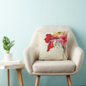 植物相のBotanicaの水彩画によってはバーラップが開花します クッション (椅子)