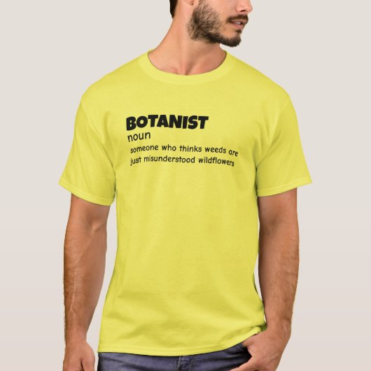 植物研究者の面白い定義Tシャツ Tシャツ (正面)