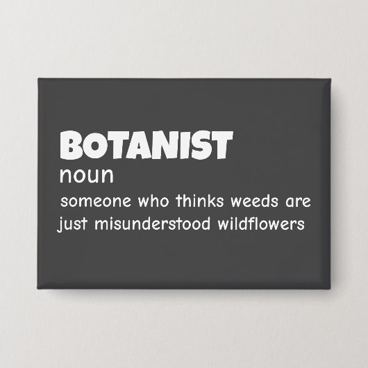 植物研究者定義 缶バッジ (正面)
