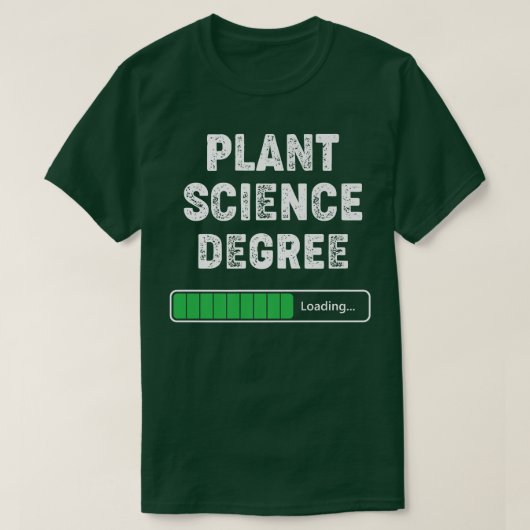 植物科学専攻 ロード中 面白い大学生 Tシャツ (デザイン正面)