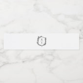 植物紋章モノグラム結婚式ウォーターボトルラベル ペットボトルラベル (シングルラベル)