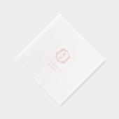 植物紋章結婚モノグラム 箔ナプキン (右)