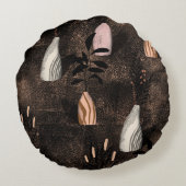 植物素朴の秋色調和 ラウンドクッション (裏面)