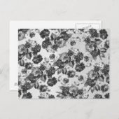 植物素朴ヴィンテージ白黒フローラ ポストカード (正面/裏面)