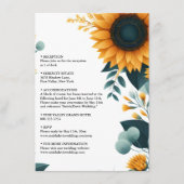 植物素朴園緑ひまわり結婚の エンクロージャーカード (正面)