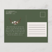 植物素朴学感謝していの結婚式 インビテーションポストカード (裏面)