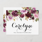 植物紫の花は私の花のギル ポストカード (正面/裏面)