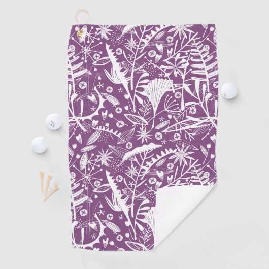 植物紫モダン ゴルフタオル (インサイチュ)