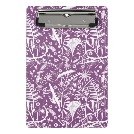 植物紫モダン ミニクリップボード (正面)