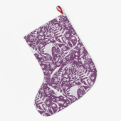 植物紫モダン ラージクリスマスストッキング (裏面 (吊り時))