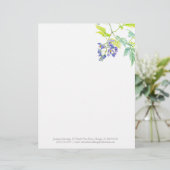 植物紫色つる植物結婚のレターヘッド レターヘッド (スタンド正面)