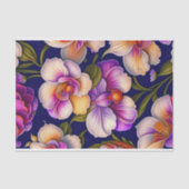植物紫色の蘭のアートワーク 薄葉紙 (正面)