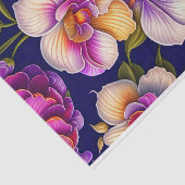 植物紫色の蘭のアートワーク 薄葉紙 (詳細)